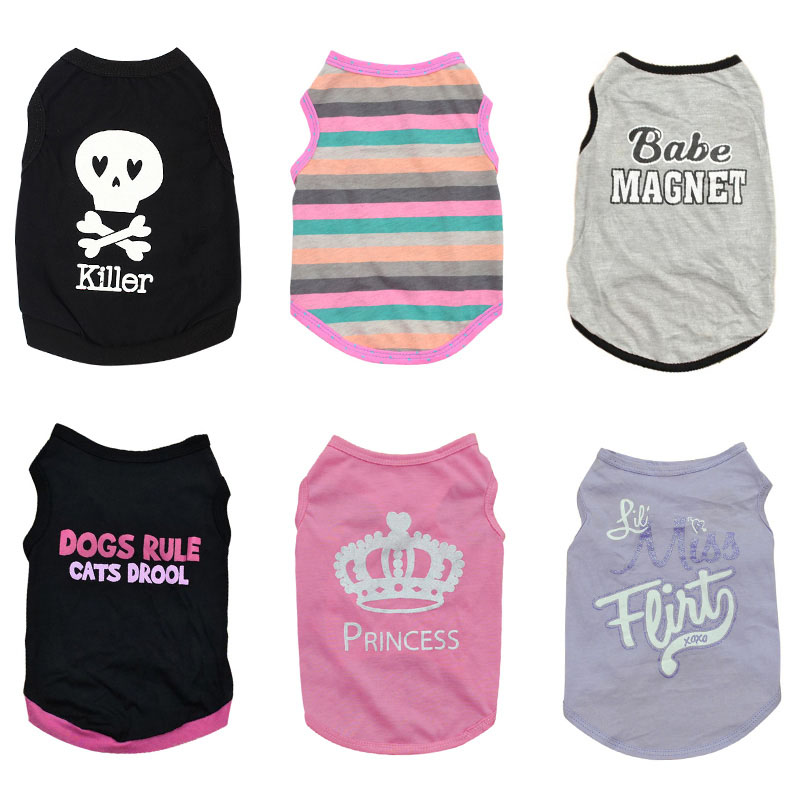 Cute Summer Pet Puppy Small Dog Cat Pet Clothes Vest T Shirt Apparel